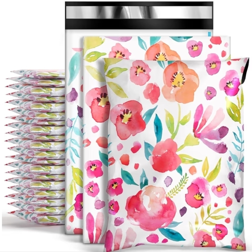 Floral Polymailers 10 X 13 Set Of 10